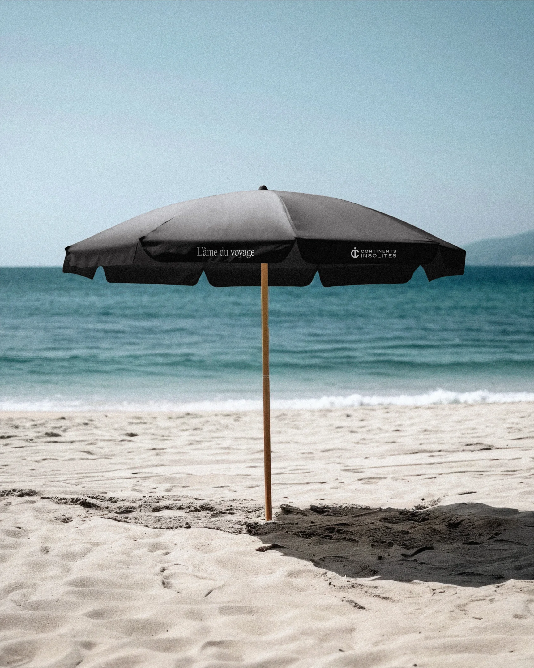 Parasol personnalisé pour une agence de voyages sur mesure comme continents insolites