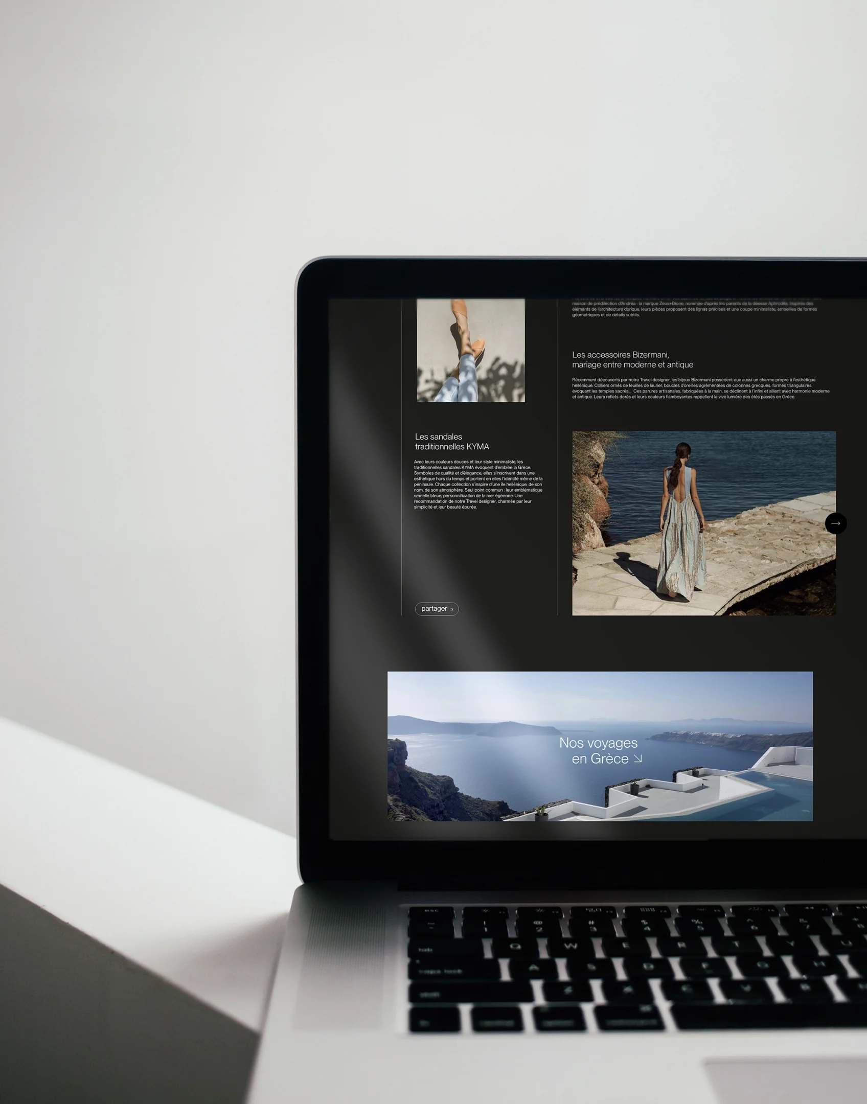 Mockup montrant le design raffiné réalisé pour continents insolites par notre équipe d'UI/UX designers
