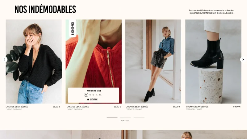 Site web ecommerce haut de gamme réalisé par notre agence web créative à Bruxelles, pour Orta, une marque de vêtements qui allie fashion et responsable