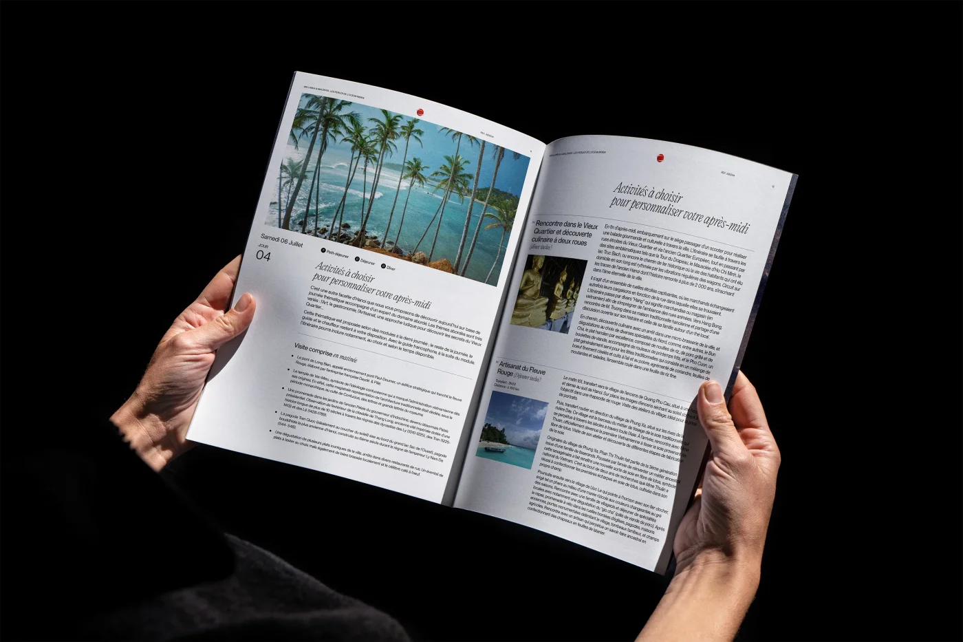 Magazine de voyage imprimé pour Travel Sensations