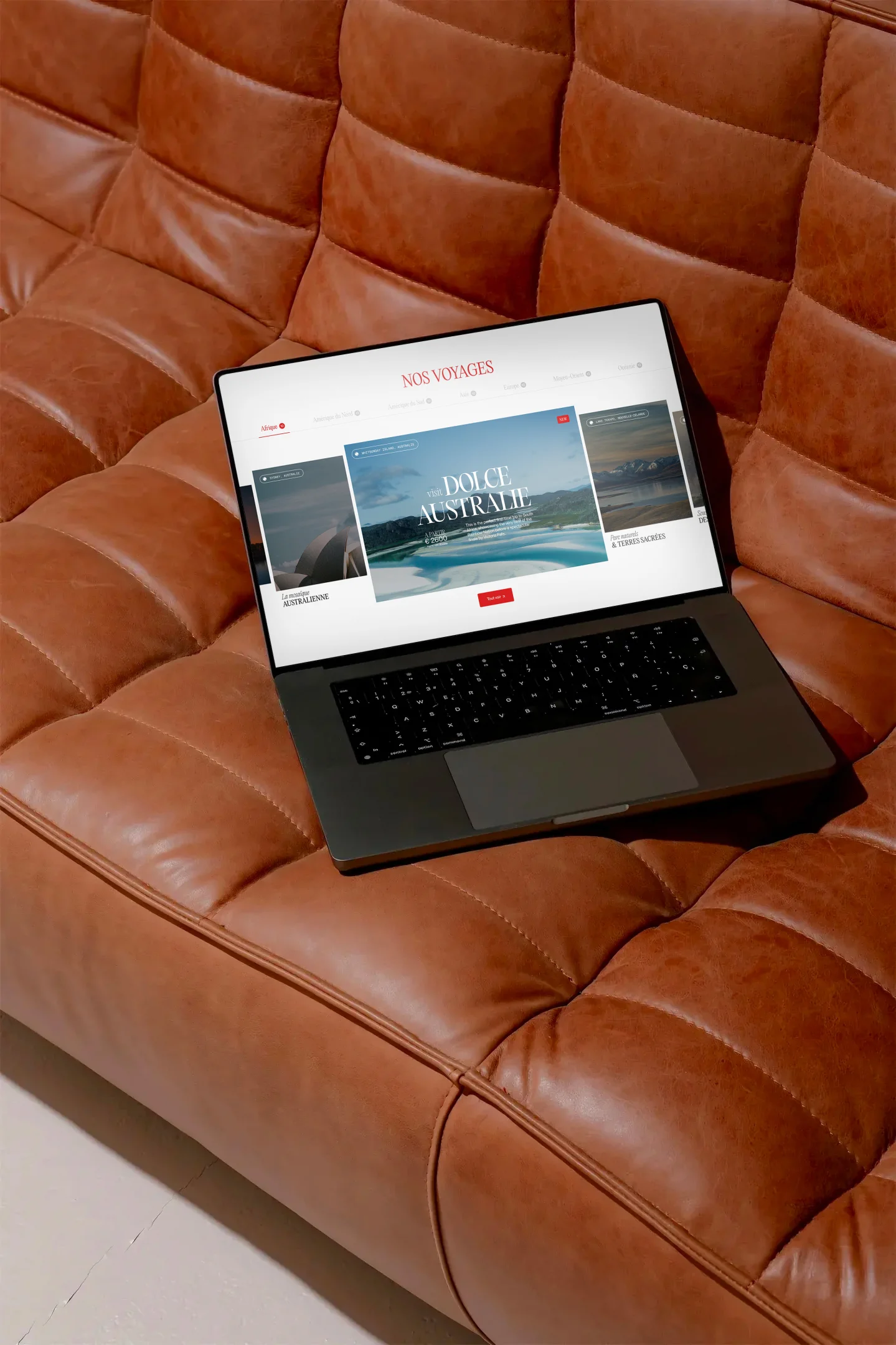 site internet sur mesure pour l'agence de voyages travel sensations