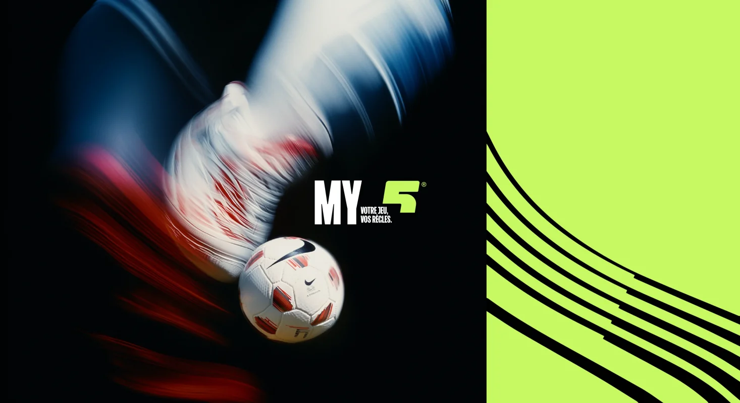 Visuel de branding crée par nos designers réflétant l'image sportive de Fitfive bruxelles