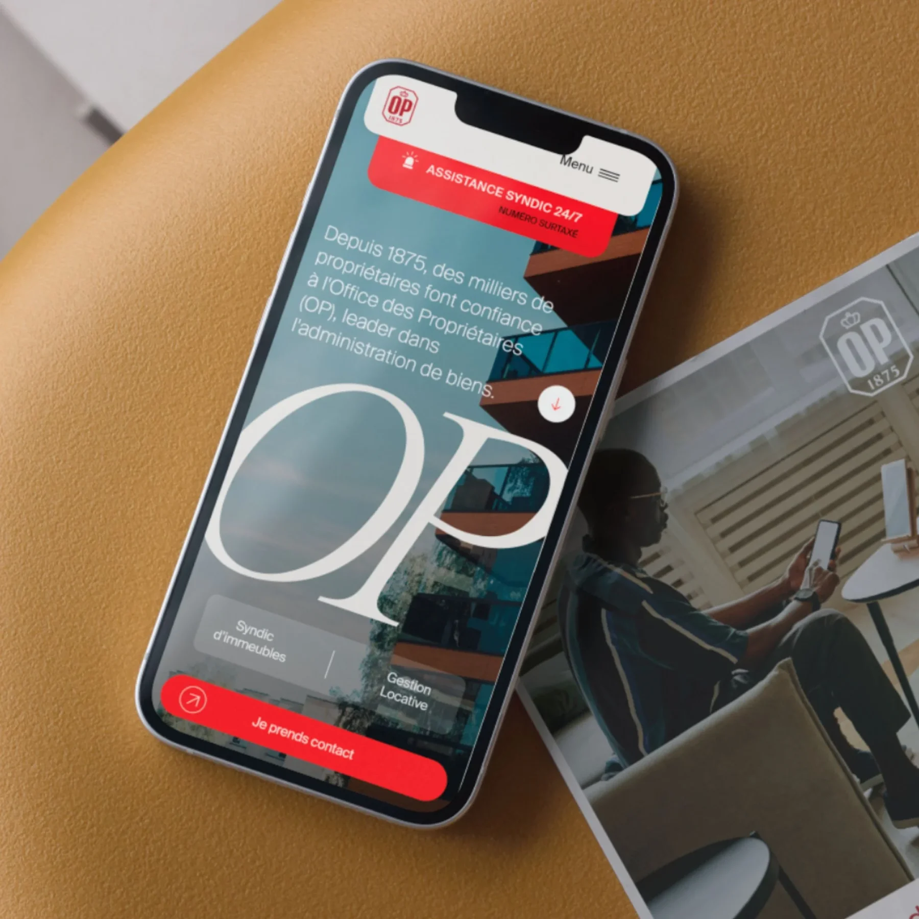 Mobile op website created by our Brussels digital agency