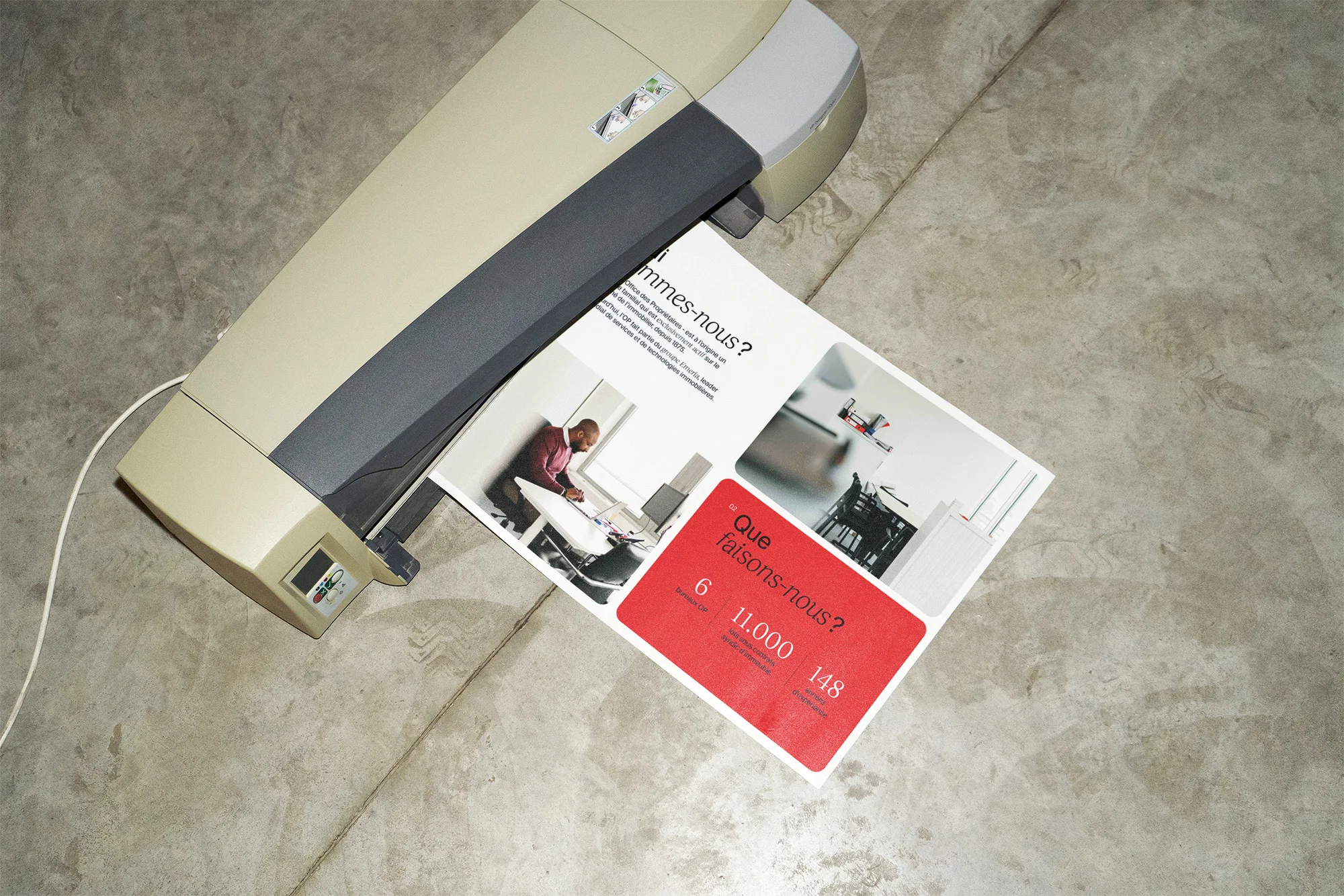 Printed paper using the OP's identity codes, created by our graphic designer