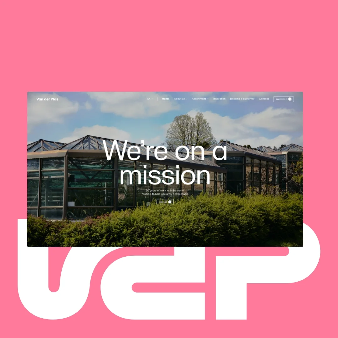 Custom web design by our web agency for Van Der Plas